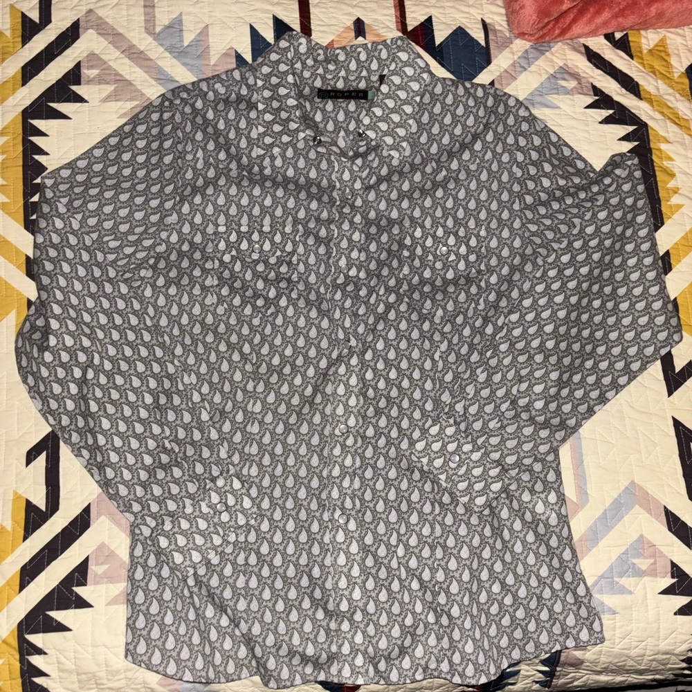 Women's paisley pearl snap shirt